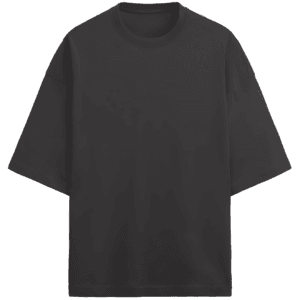 Euquraf Plain Black Oversized T-shirt