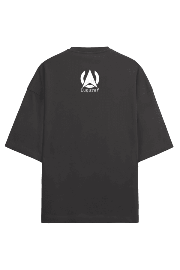 Euquraf Plain Black Oversized T-shirt